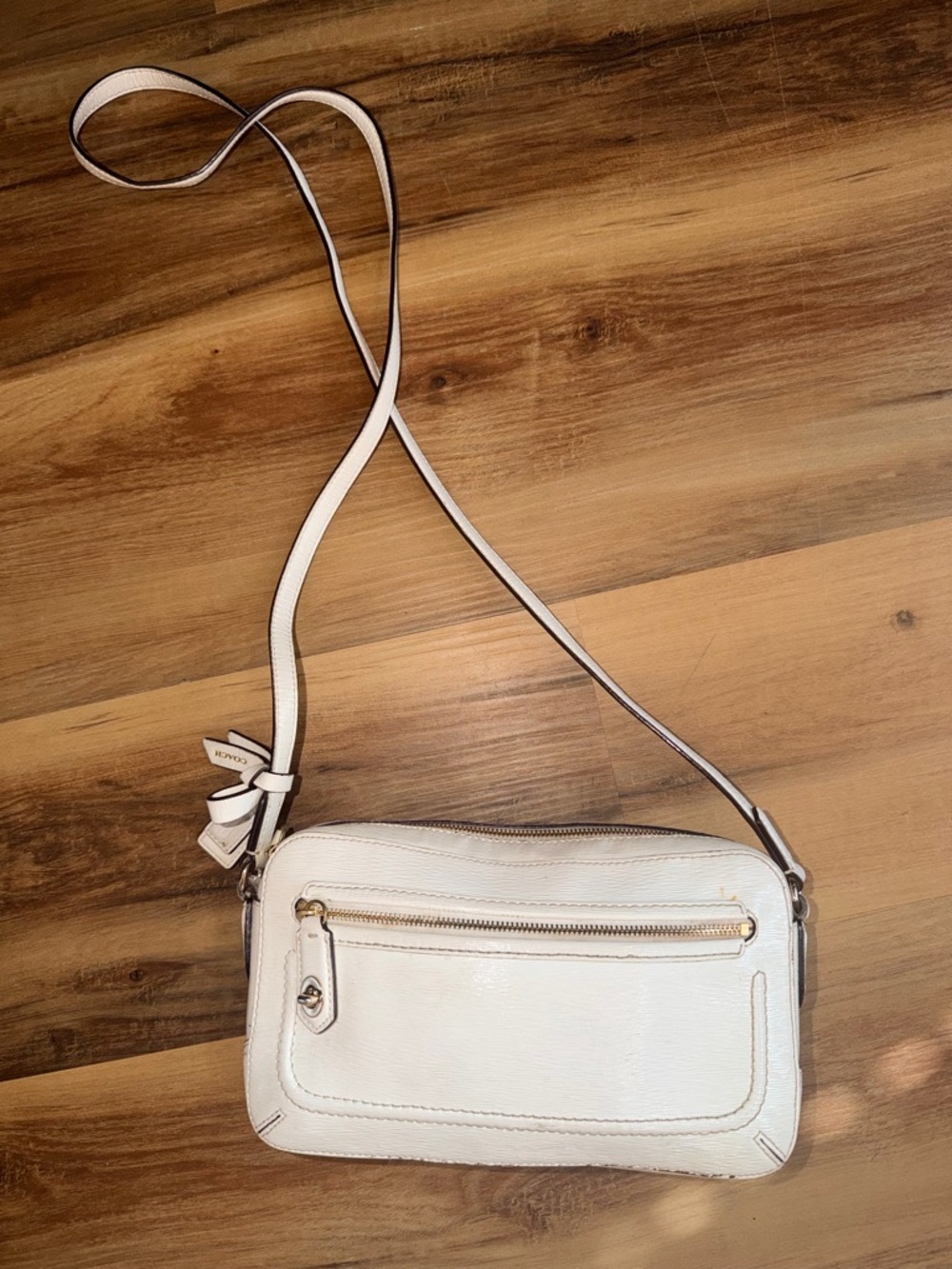 Coach White Leather Purse